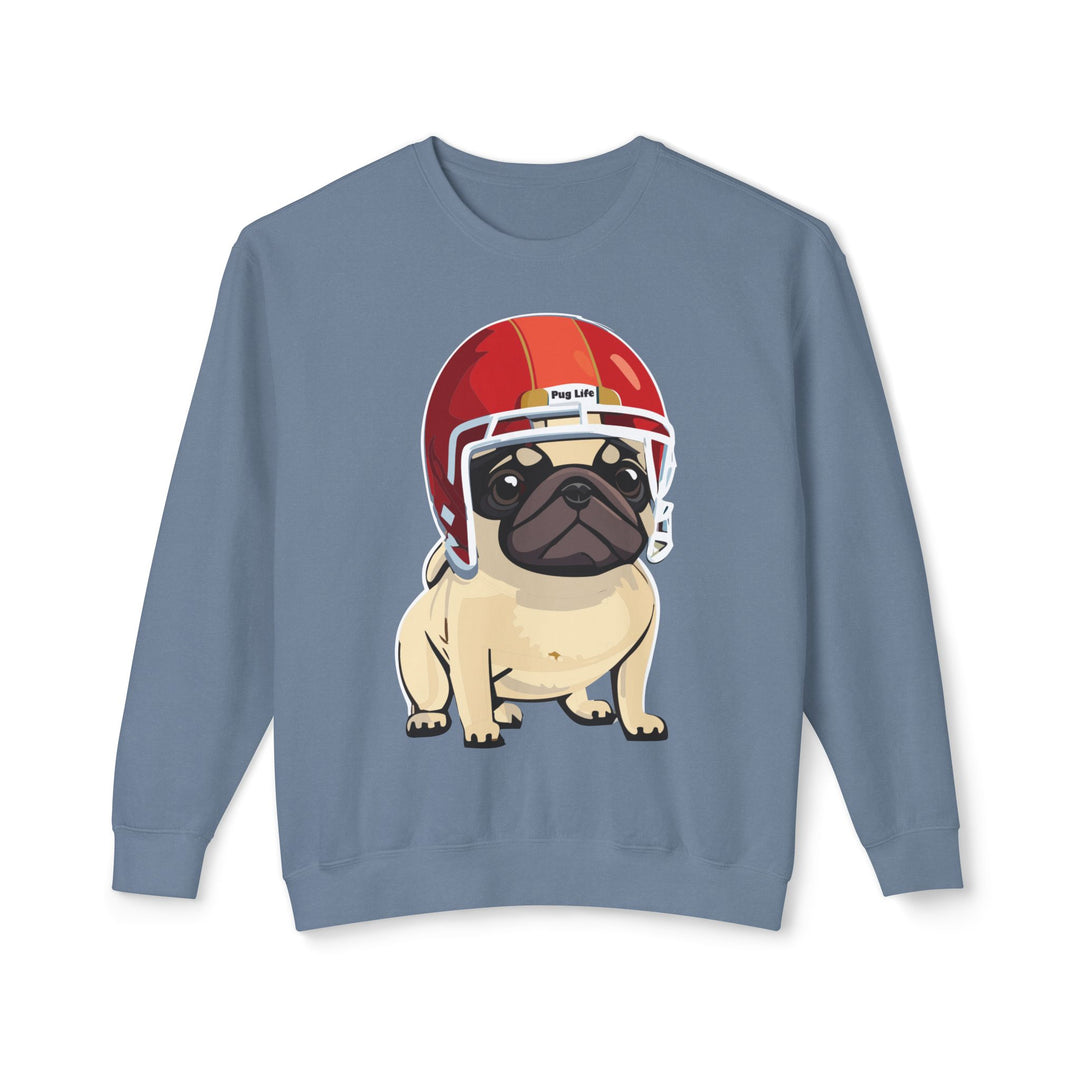 Football Pug Comfort Colors Sweatshirt