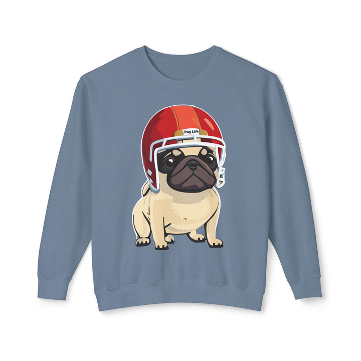 Football Pug Comfort Colors Sweatshirt