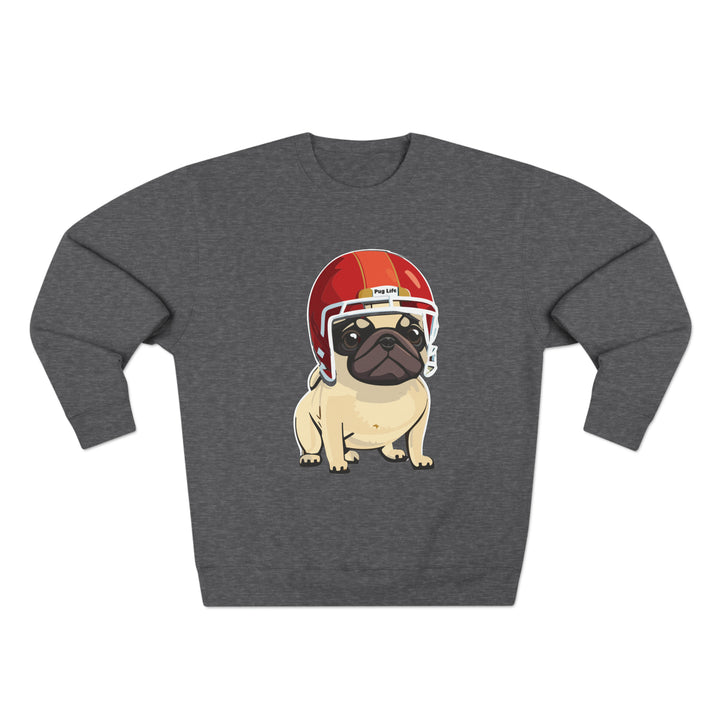 Just Here for the Pug Football Sweatshirt