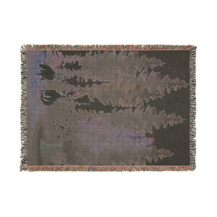 Fawn Pug Forest Woven Blanket