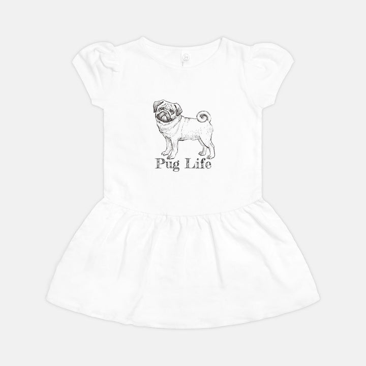 Sketchy Pug Life Toddler Dress