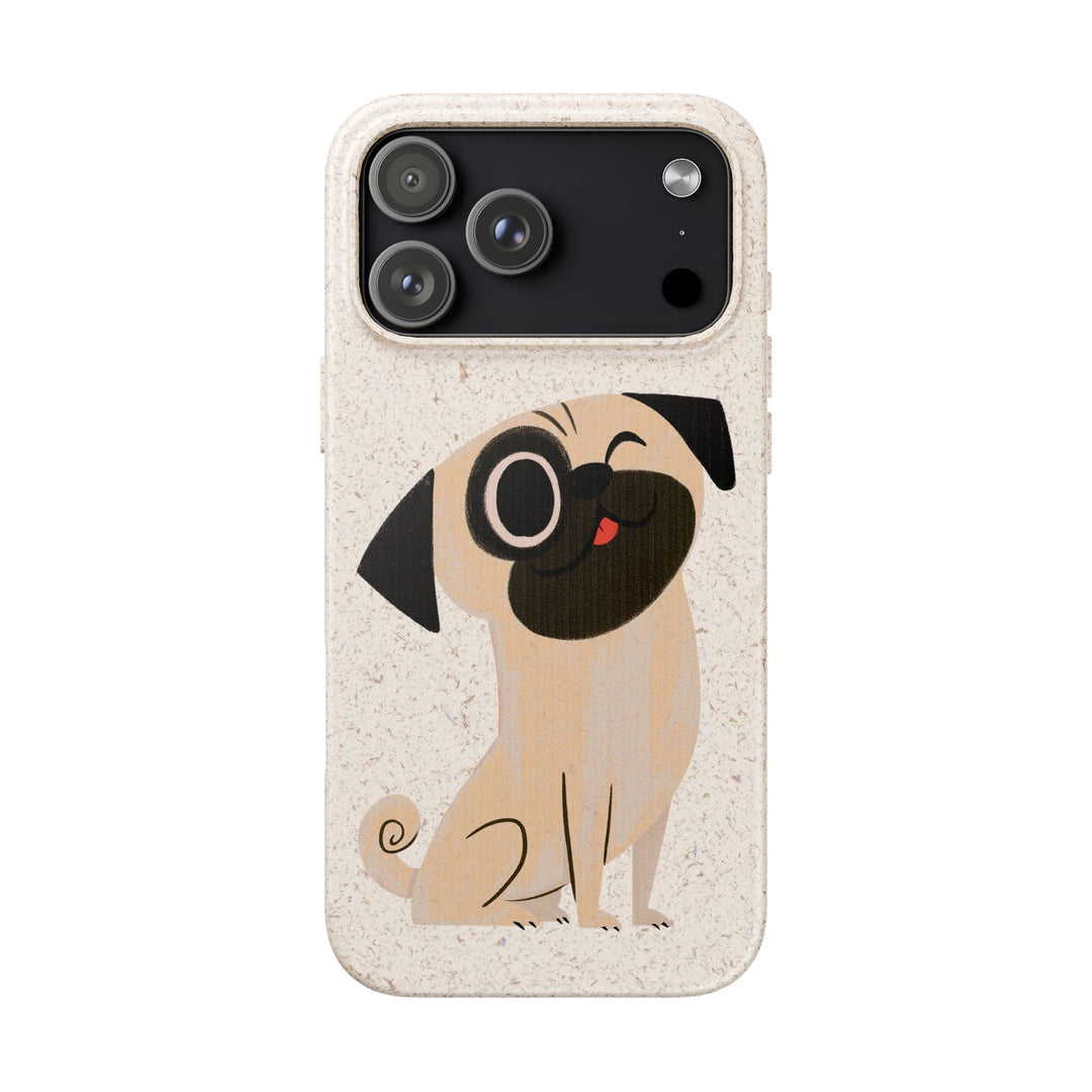 One Eyed Pug Biodegradable Phone Case