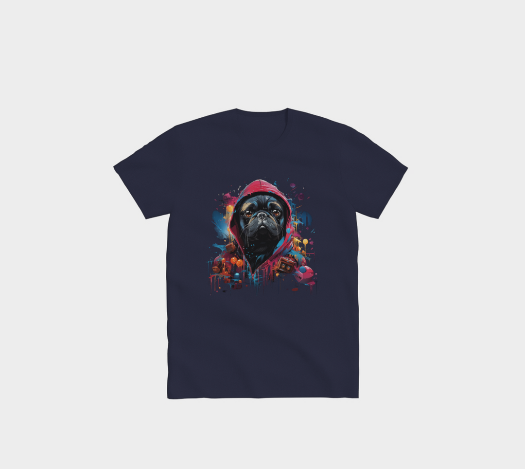Graffiti Pug Life Seamless Body T-Shirt