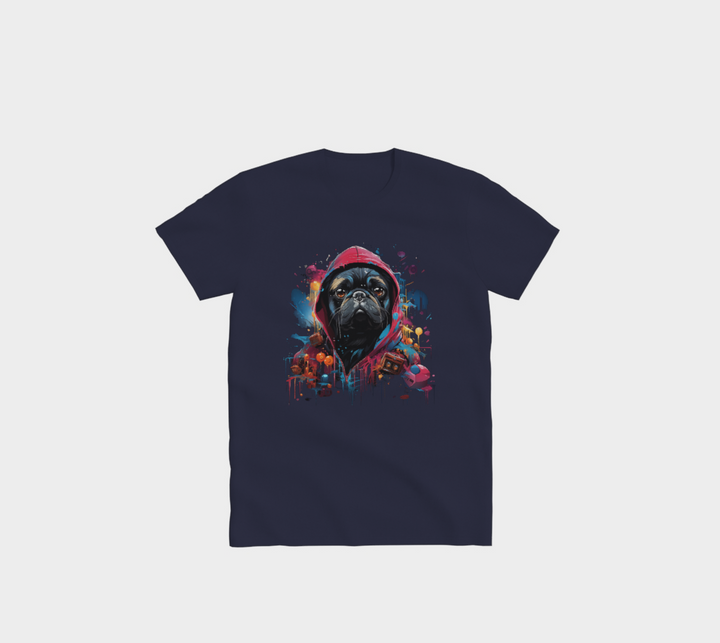Graffiti Pug Life Seamless Body T-Shirt