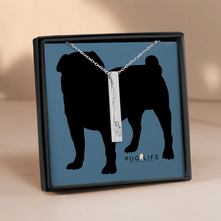 Pug Walker Bar Necklace