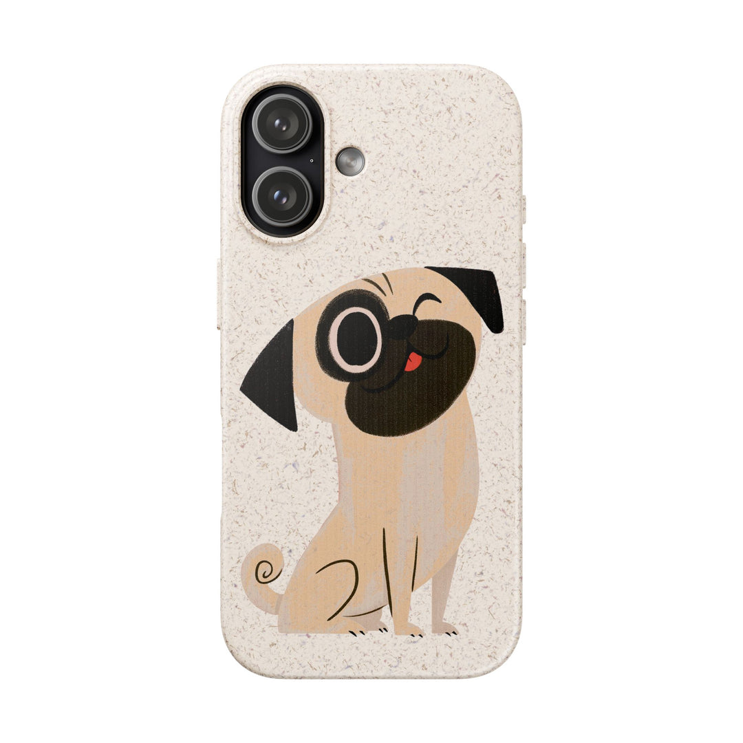 One Eyed Pug Biodegradable Phone Case