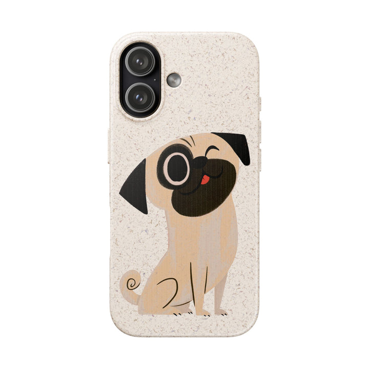 One Eyed Pug Biodegradable Phone Case