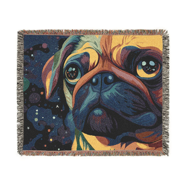 Pug Lovers Woven Throw Blanket