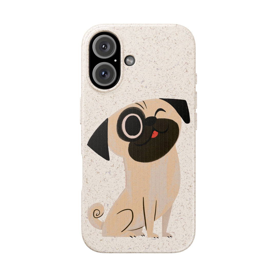 One Eyed Pug Biodegradable Phone Case
