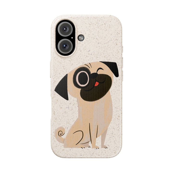 One Eyed Pug Biodegradable Phone Case