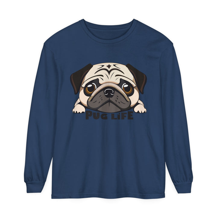 Super Cute Pug Life Comfort Colors Long Sleeved Shirt