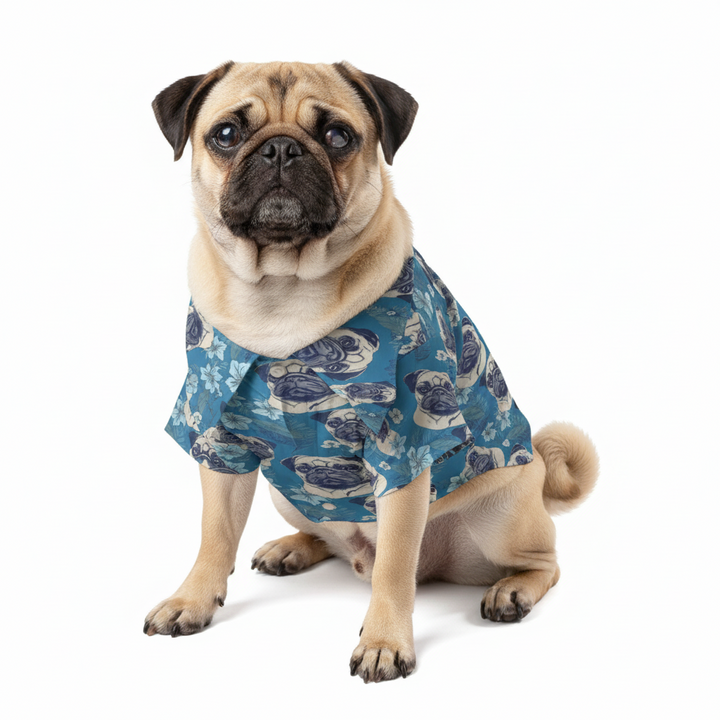 Blue Hawaii Pet Aloha Shirt