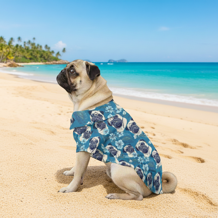 Blue Hawaii Pet Aloha Shirt