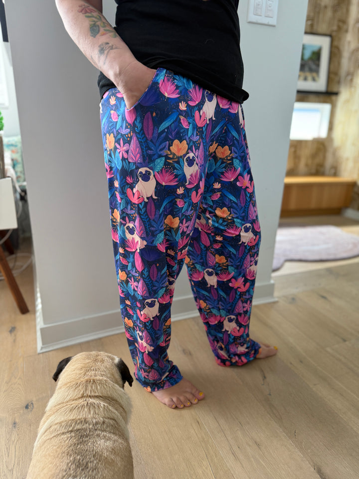 Purple Pug Haze Lounge Pants