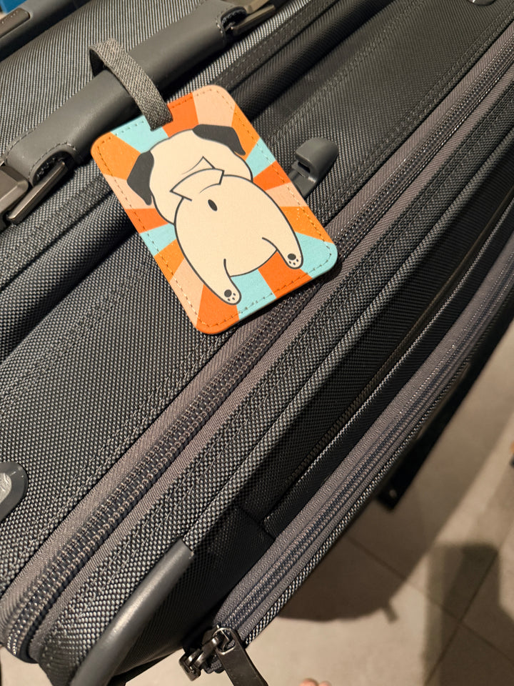 Burst of Pug Butt Canvas Luggage Tag