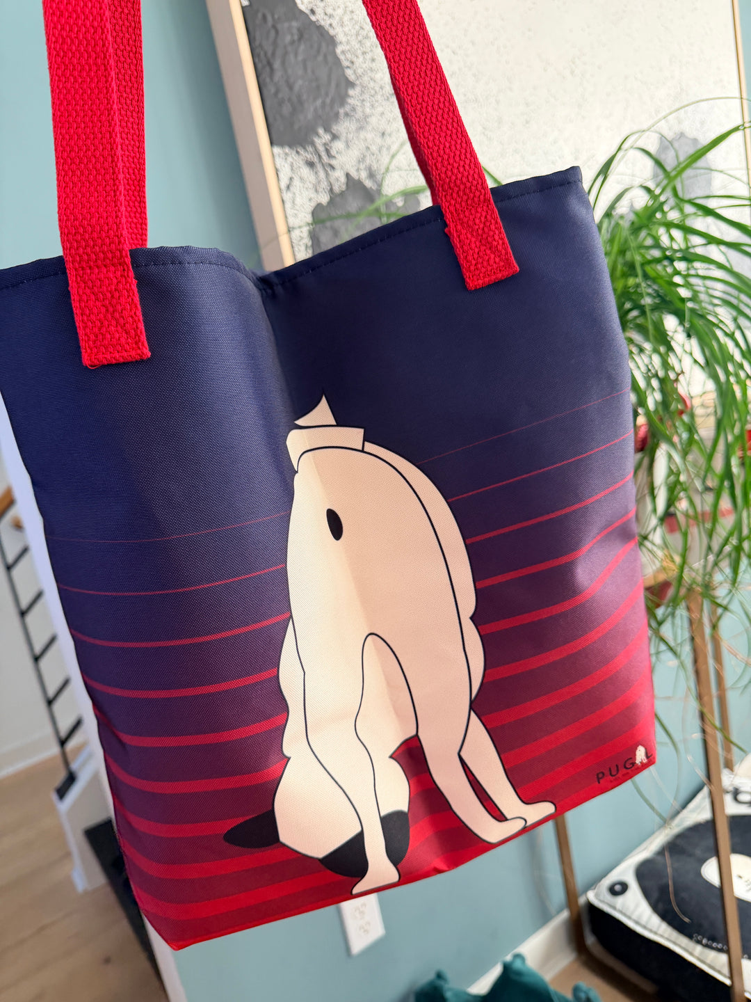 Chewie Pug Butt Canvas Tote Bag