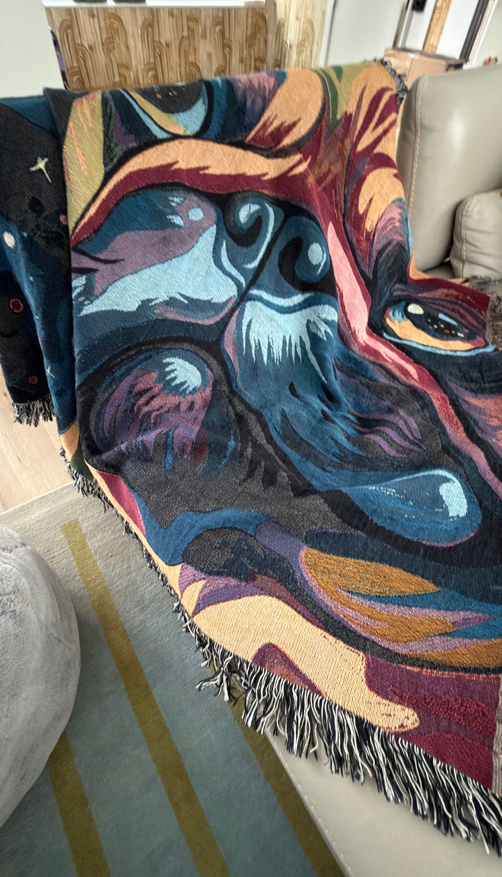 Pug Lovers Woven Throw Blanket