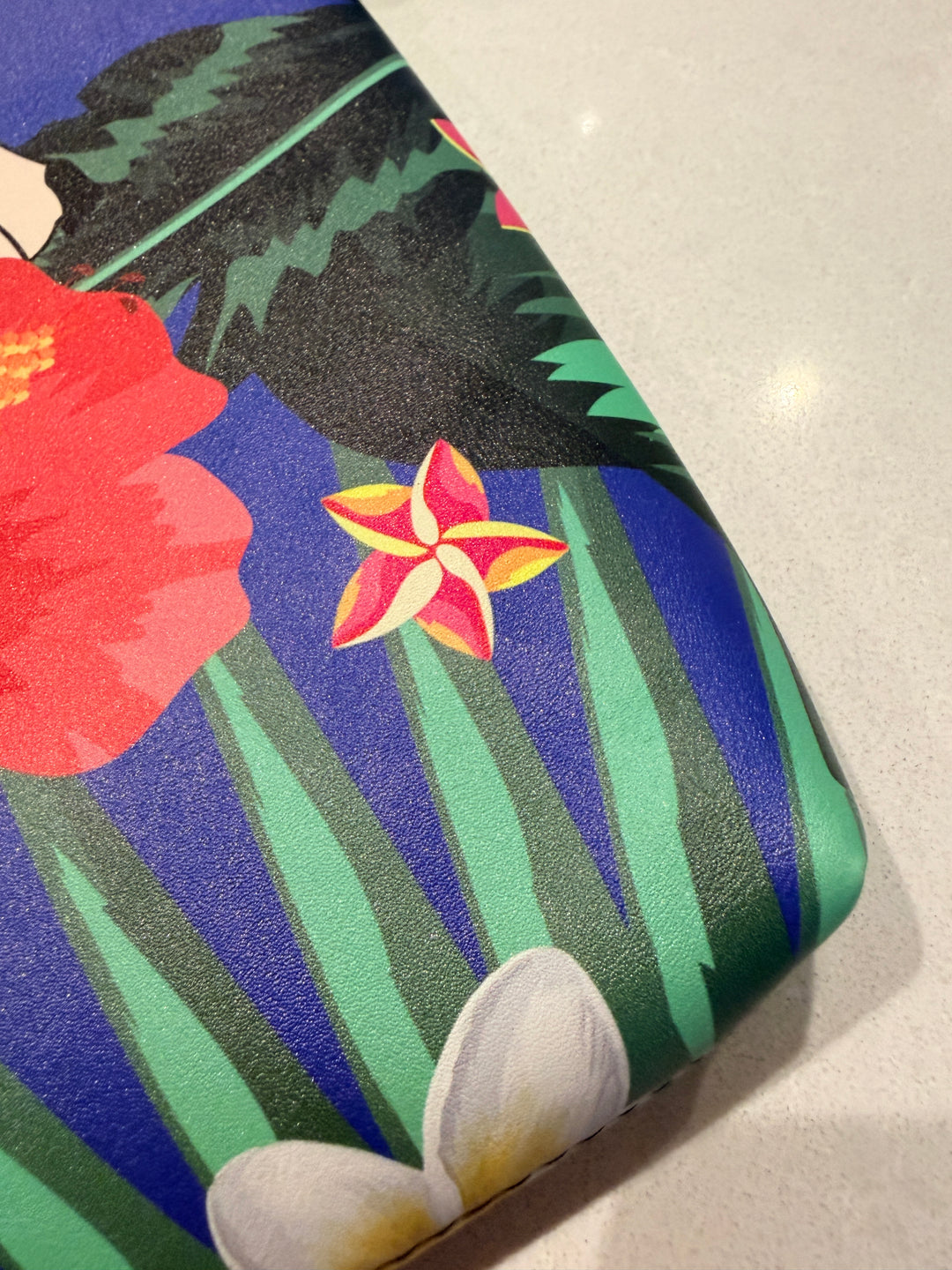 Large Tropical Pug Butt Faux Leather Crossbody Bag