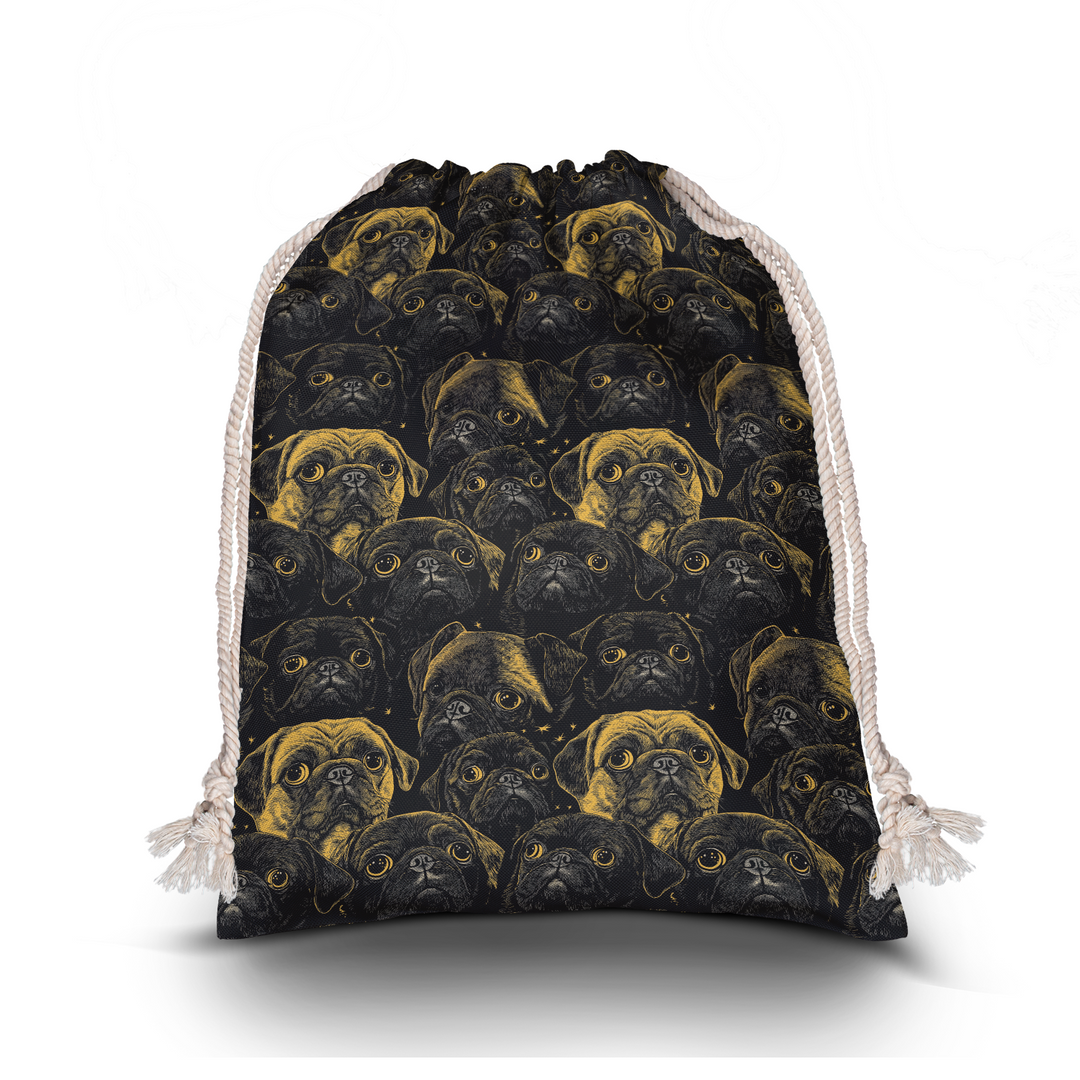 Golden Pug Gift Sack