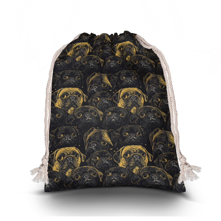 Golden Pug Gift Sack