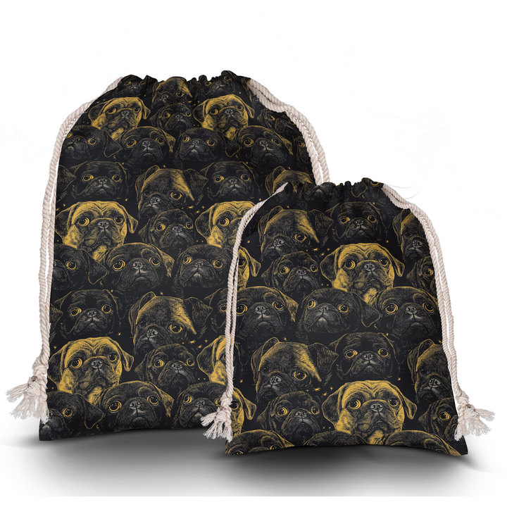Golden Pug Gift Sack