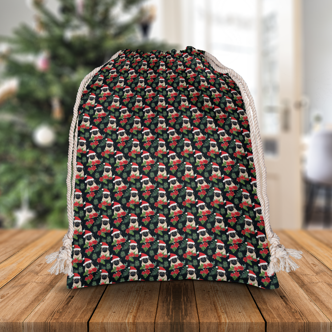 Santa Pug Gift Sack