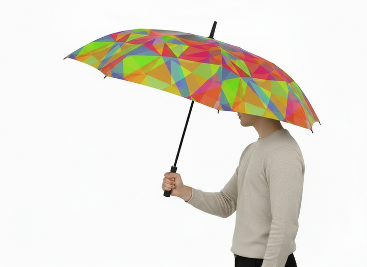 Neon Kaleidoscope Umbrella