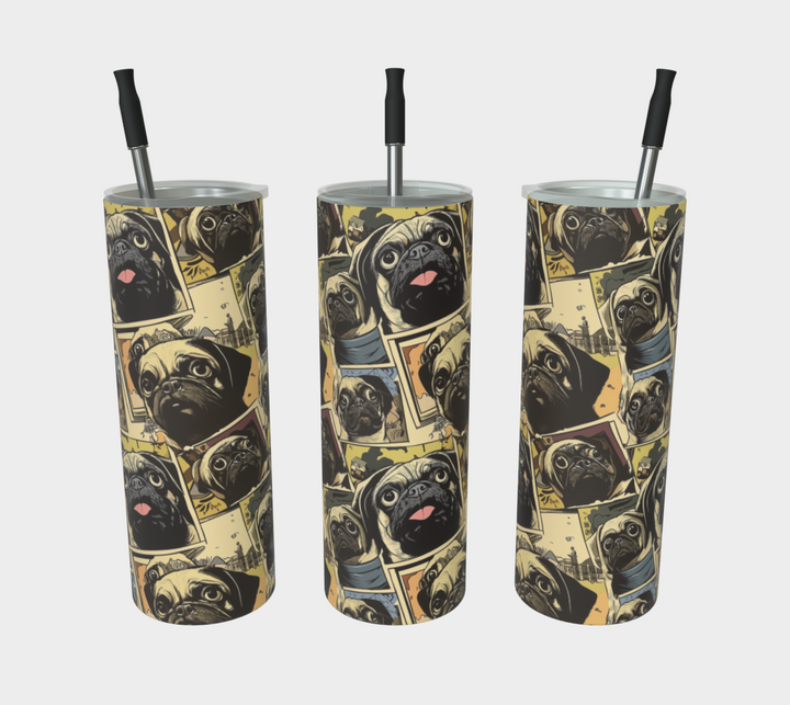 Pug Comic Tumbler