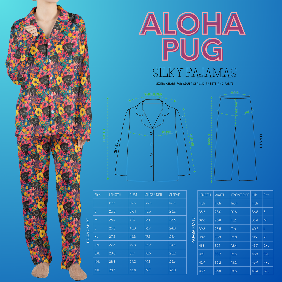 Summer Puggin' Black Pug Classic Pajamas