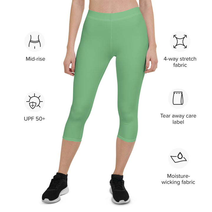 Green Frog Capri Leggings