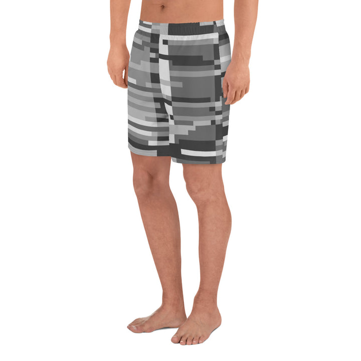 Men's black and White Recycled Athletic Shorts