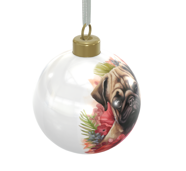 Tropical Pug Christmas Bulb Gift Set