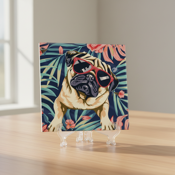 Summer Puggin' Ceramic Tile