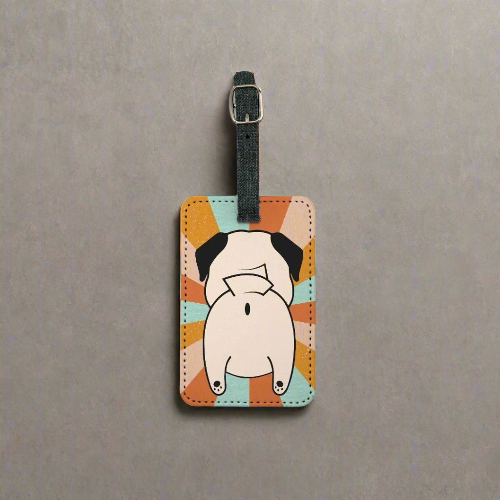 Pug Butt Luggage Tag