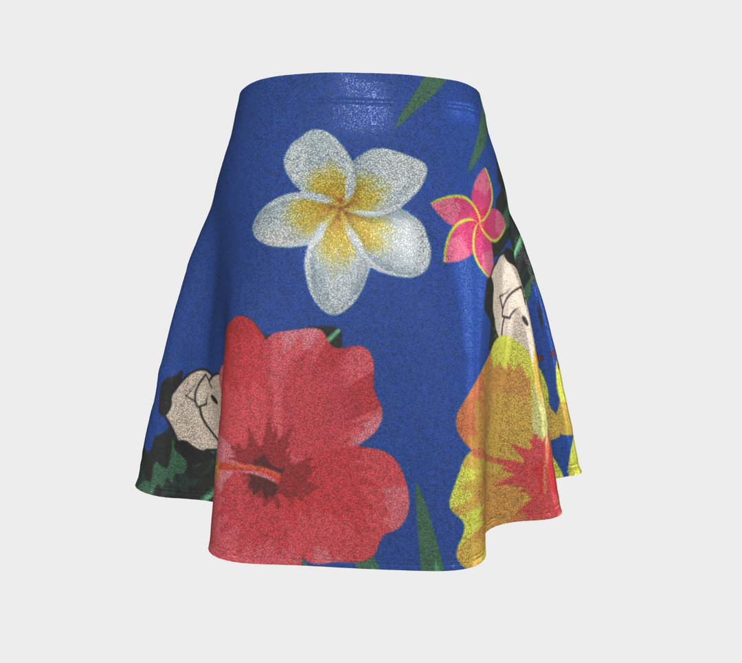 Tiki Pug Butt Flare Skirt in glitter or signature performance knit