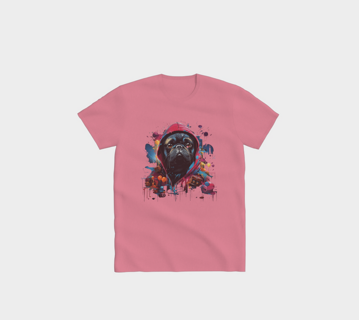 Graffiti Pug Life Seamless Body T-Shirt