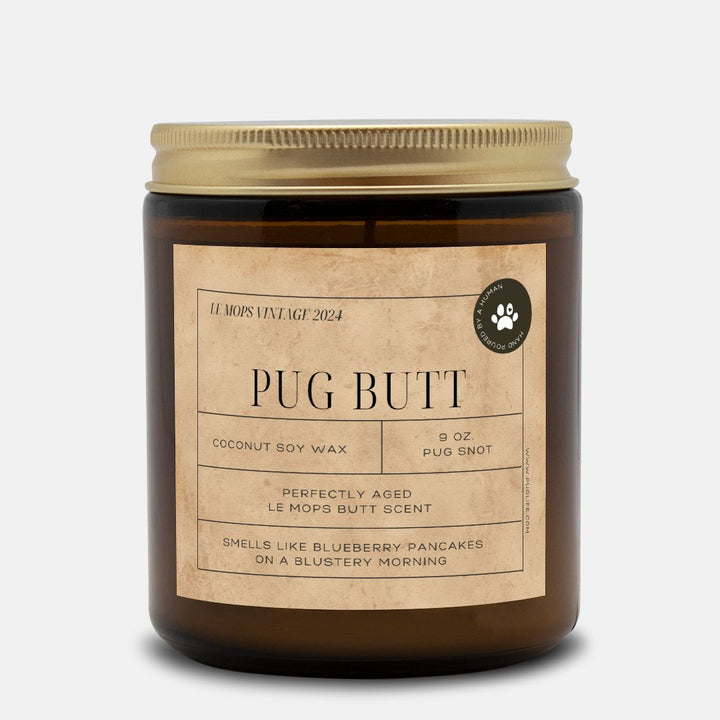 Personalized Pug Butt Candle