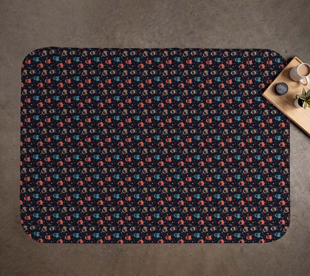 Space pug fleece blanket