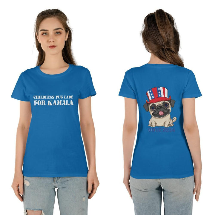 Childless Pug Lady for Kamala Women's Tee Shirt