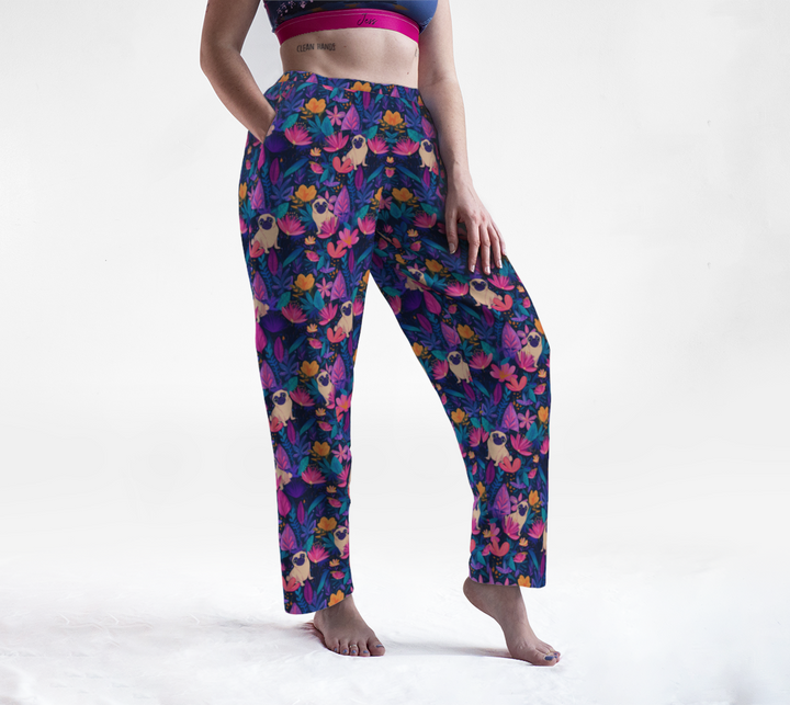 Purple Pug Haze Lounge Pants