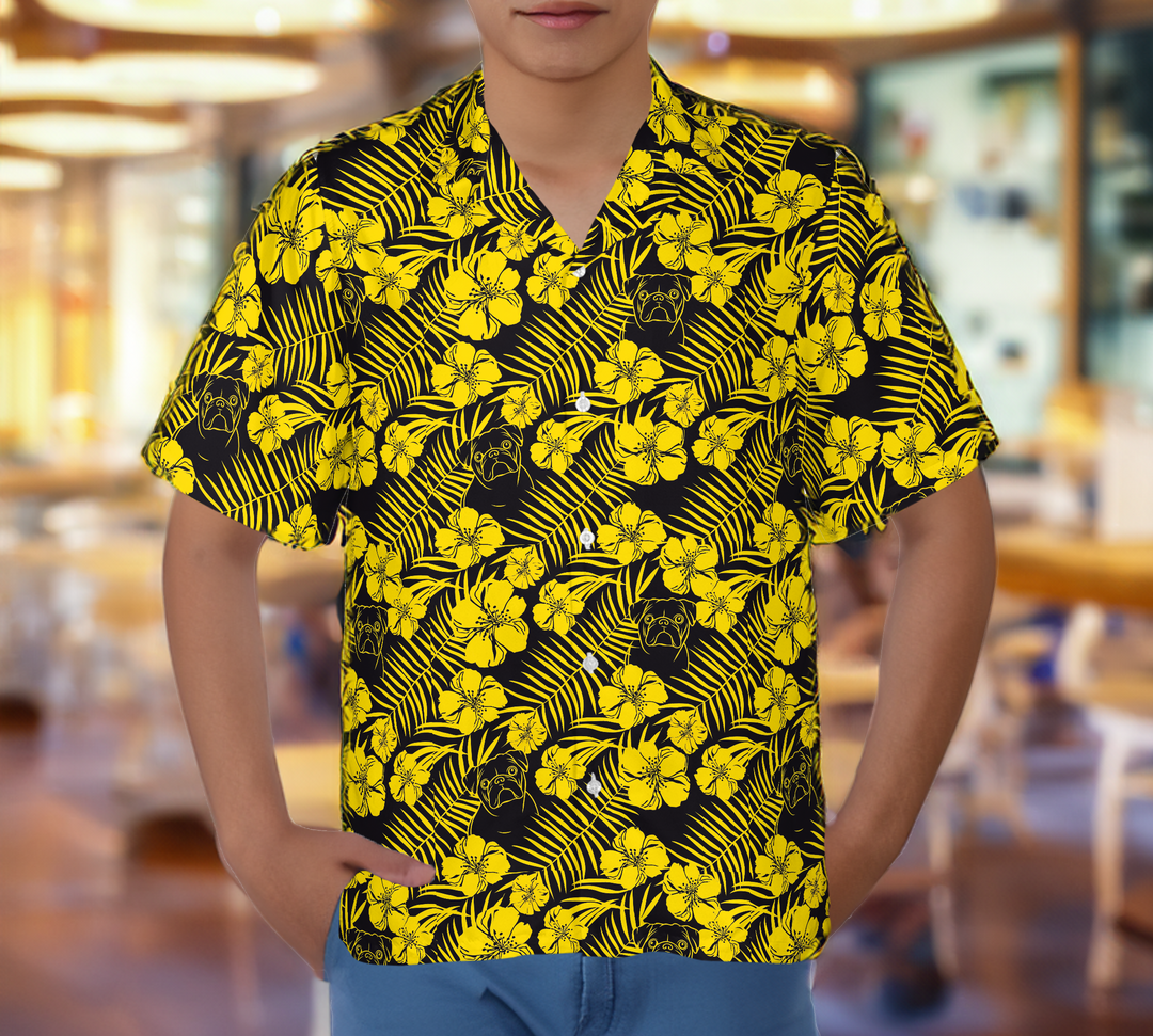 Yellow and Black in Las Vegas Aloha Shirt