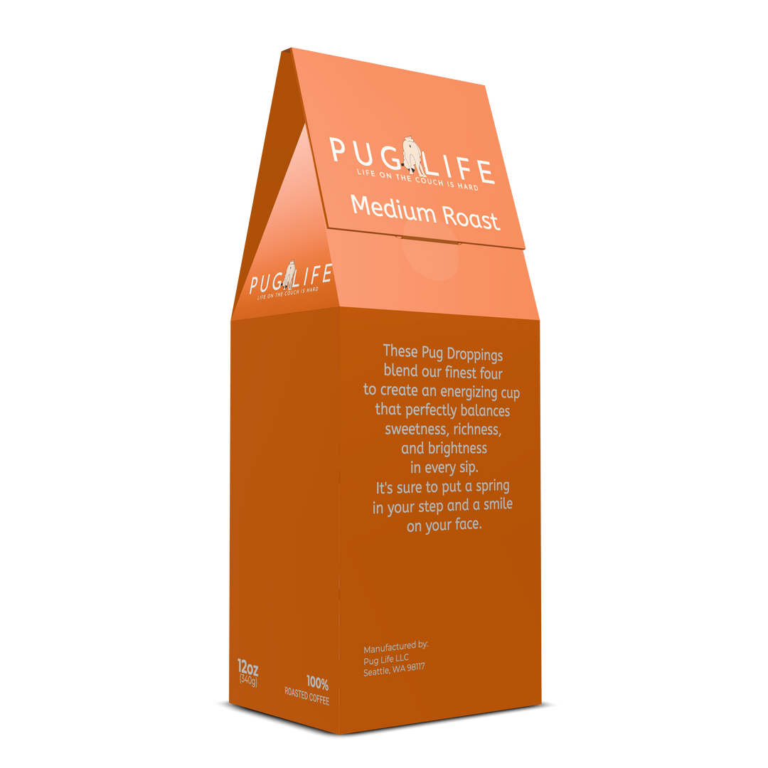 Four Pug Blend Pug Droppings Coffee Blend (Medium Roast)