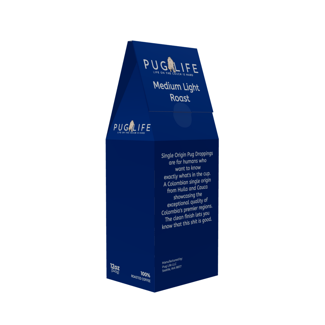 Single Origin Pug Droppings Coffee | Medium-Light Roast