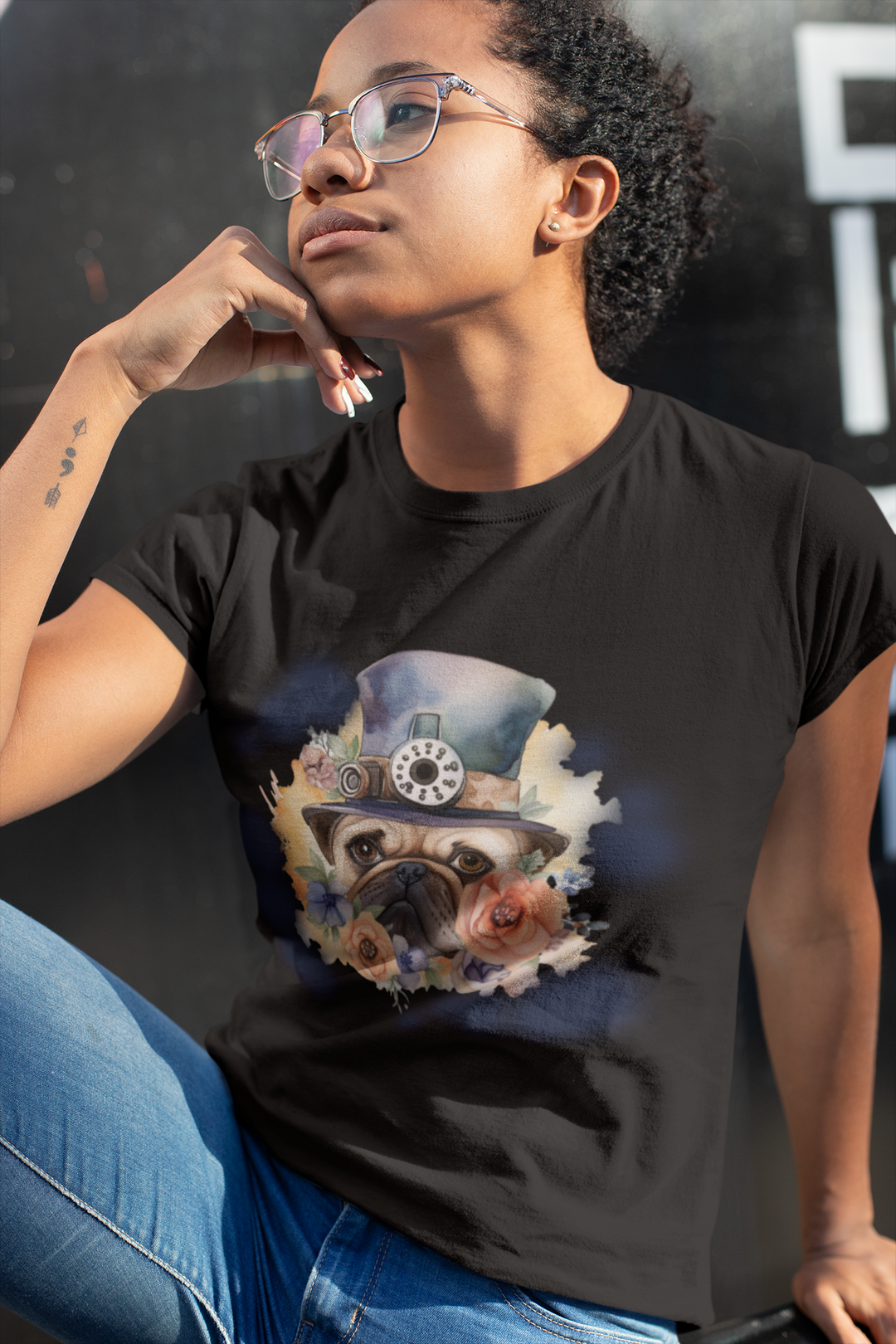 Steampunk Pug Slim Fit Favorite Tee Pug Life