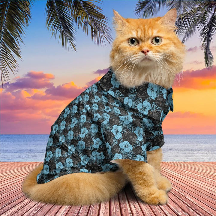 One Eyed Blue Pet Aloha Shirt