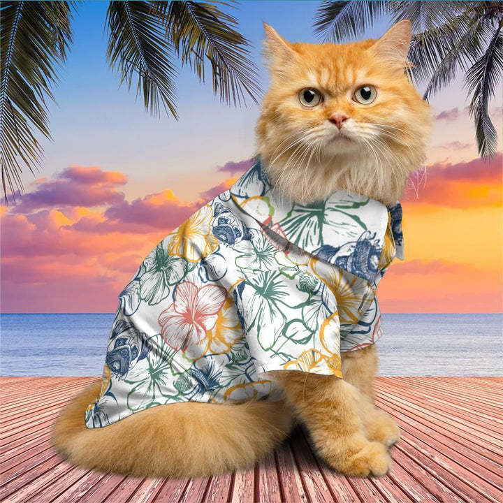 Tropical Floral Pet Aloha Shirt