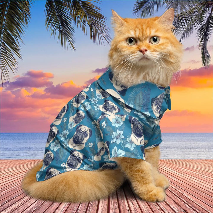 Blue Hawaii Pet Aloha Shirt