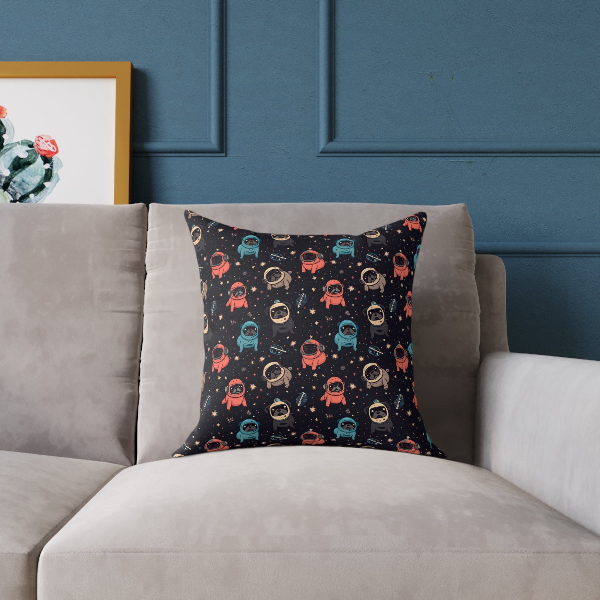 Pug throw outlet pillow