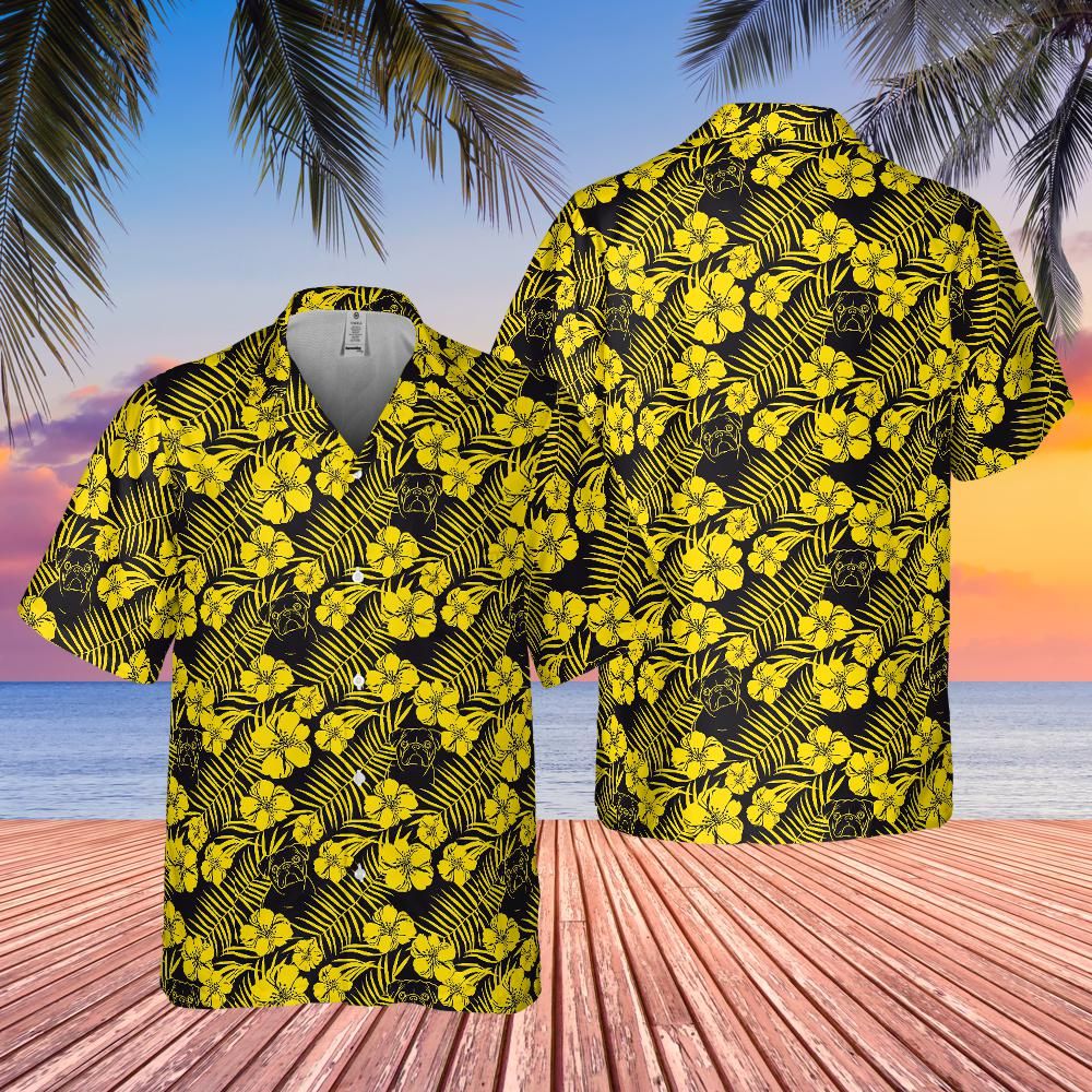 Yellow and Black in Las Vegas Aloha Shirt