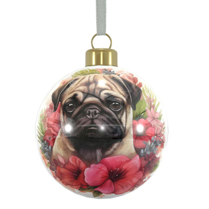 Tropical Pug Christmas Bulb Gift Set